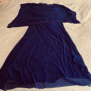 Miss Cristina Two Piece Blue Formal Dress Size XL (10/12)**